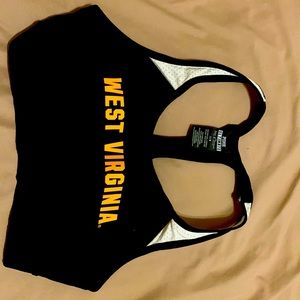 VS Pink WVU Mountaineers Sports Bra sz Large